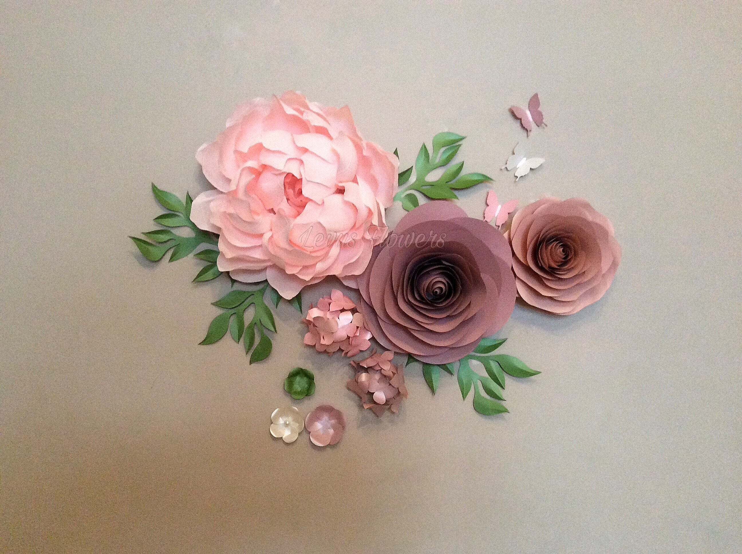 Nursery Flowers Decor Crepe Paper Flowers Large Paper Etsy