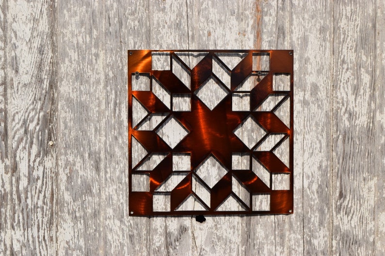 Carpenter Star Metal Barn Quilt Block Etsy