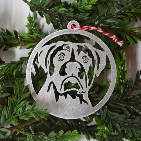 Boxer Dog Christmas Tree Ornament Stainless Steel Etsy