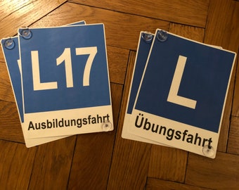 L-Tafel / L 17-Tafel mit Saugnäpfen