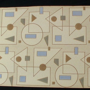 Carta da parati vintage al metro - Carta da parati anni '60 - Carta da parati geometrica astratta anni '60 cas 1 cas 10