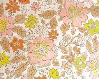 Vintage Wallpaper  by the Metre  - 70s  Wallpaper - 1970S FLORAL WALLPAPER / cas 11