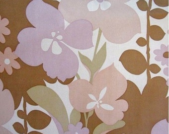 Authentic Original Vintage Wallpapers - Vintage 70s Floral Wallpaper – Pastel Flower Power VINYL