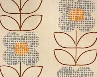 Carta da parati vintage al metro - Carta da parati anni '70 - Carta da parati geometrica in vinile con fiori anni '70 sfondo bianco / cas 1
