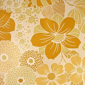 Vintage Wallpaper  by the Metre  - 70s vinyl  Wallpaper  / cas under 8  | cas under 65