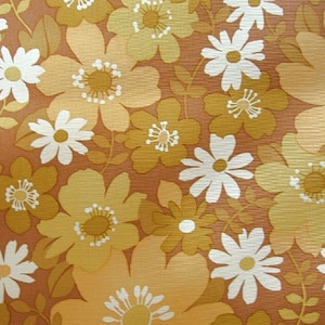 Vintage Wallpaper  by the Metre  - 70s  Wallpaper - JOHANNA  - 70s VINYL Wallpaper | cas anita B