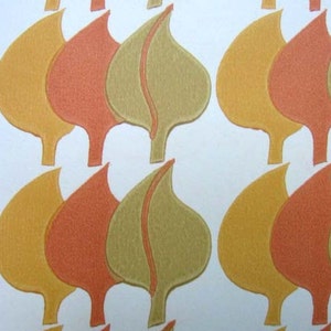 Vintage Wallpaper  by the Metre  - 70s  Wallpaper - leaves,leaves,leaves LAST ROLL | cas 20