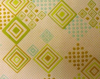 Authentische Original Vintage Tapeten - Vintage Geometrische Tapete - 70er Jahre Retro Design, Meterware