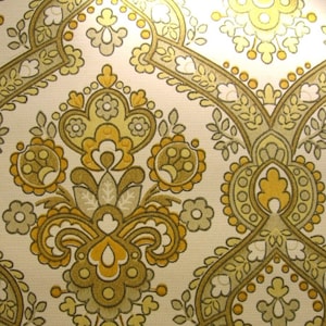 Vintage Wallpaper  by the Metre  - 70s  Wallpaper - Damask wallpaper | cas 46