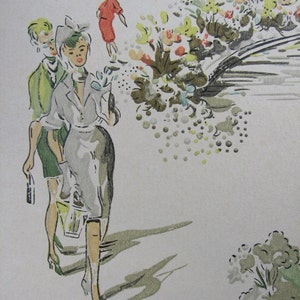 Carta da parati vintage al metro - Carta da parati anni '50 - Carta da parati vintage di fine anni '50