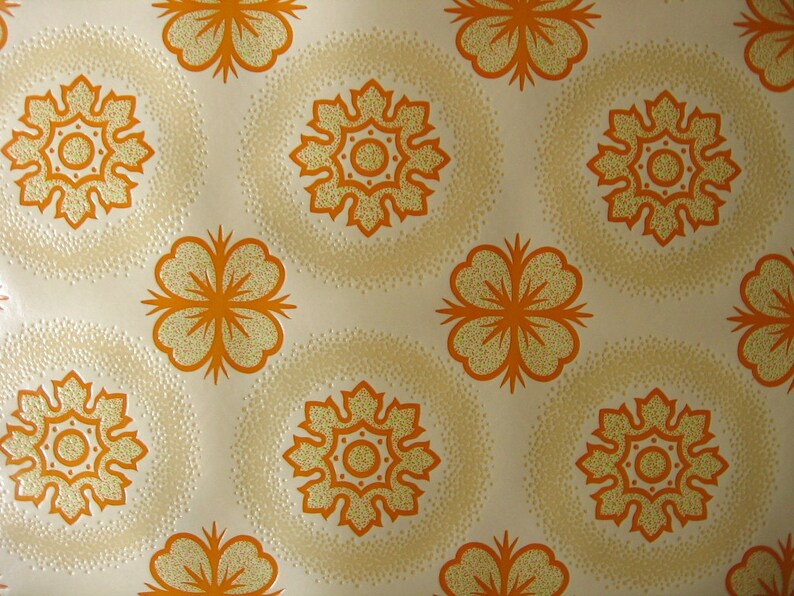 Vintage Wallpaper By The Metre 70s Wallpaper 1970s Palermo Etsy