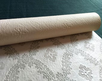 Authentic Original Vintage Wallpapers Wallpaper - 1960s damask embossed Wallpaper
