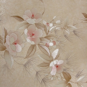 Vintage Wallpaper  by the Metre  - 80s  Wallpaper - 80s quiet flower Vinyl Wallpaper / cas 54