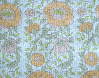 Authentic Original Vintage Wallpapers - Vintage Damask Wallpaper – 1970s Floral, by the meter