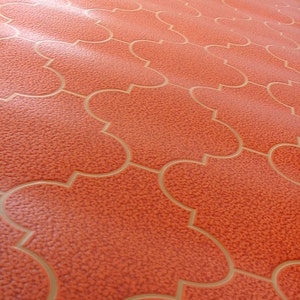Vintage Wallpaper  by the Metre - 70s  Wallpaper - 1970s red  / arcadian / vintage tiles / Wallpaper | cas 72 B