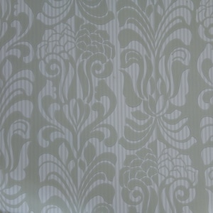 Vintage Wallpaper  by the Metre  - 70s  Wallpaper - Liberty Jugendstill sixties Italian Wallpaper Grey and White | cas 125