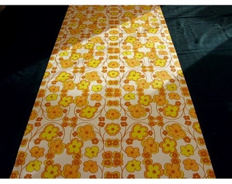 Vintage Wallpaper  by the Metre  - 70s  Wallpaper - 70s flower Vinyl Wallpaper  | cas 7