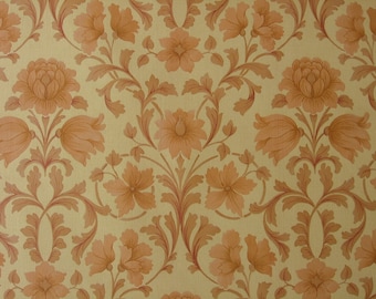 Vintage Wallpaper  by the Metre  - late 70s Vinyl  Wallpaper -  Vinyl Wallcovering with Flowers | cas 50 cas 69B
