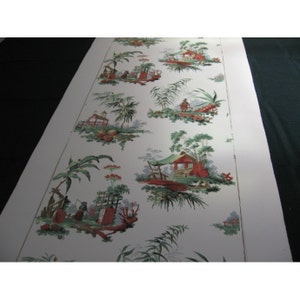 Vintage Wallpaper  by the metre -  1930s  Wallpaper - Antique French 1930s Wallpaper. white background