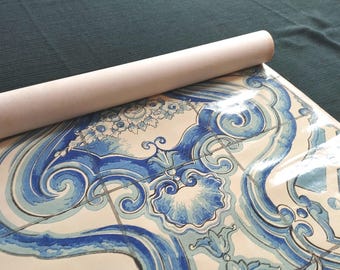 Authentic Original Vintage Wallpapers - Vintage 50s 60s Wallpaper. By the meter