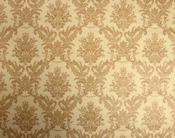 Papeles pintados vintage originales y auténticos - Papel pintado damasco vintage - Estampado floral original de los años 70 (por metro)