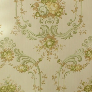 Vintage Wallpaper  by the Metre  - 70s Vinyl  Wallpaper - 1970s Vinyl Wallcovering / cas 141
