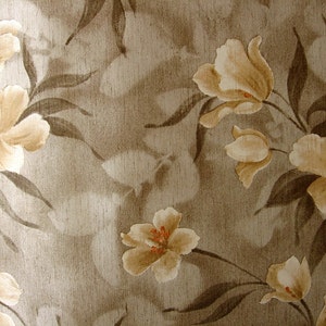 Vintage Wallpaper  by the Metre  - late 70s Vinyl  Wallpaper -  Vinyl Wallcovering with Flowers | cas 137