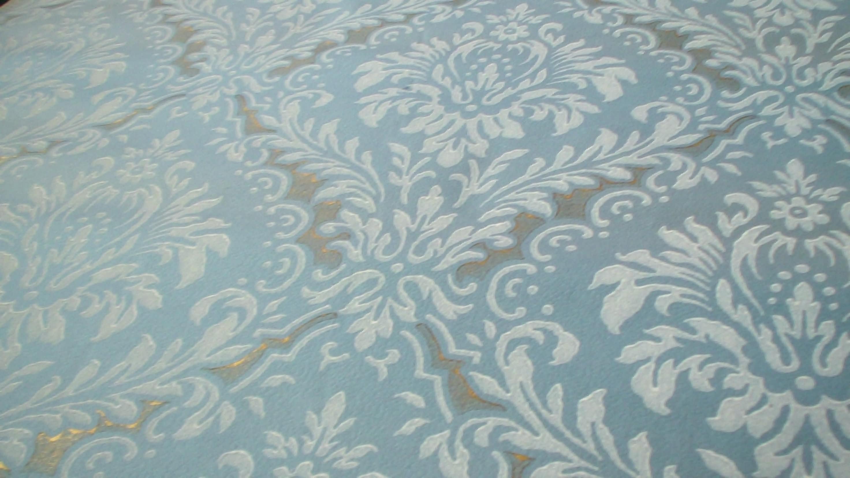 Damask Tiffany Blue Wallpaper