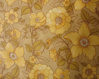 Vintage Wallpaper  by the Metre  - 70s Vinyl  Wallpaper - Sharon Vinyl Wallcovering by NAIRN / anita B