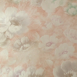 Vintage Wallpaper  by the Metre  - 80s  Wallpaper - 80s Romantic Flowers Vinyl Wallpaper / anita B