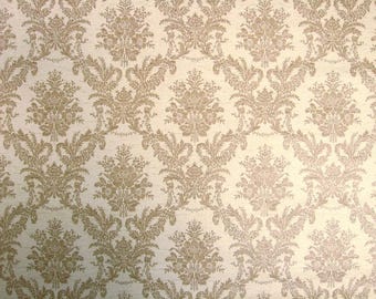 Papeles pintados vintage originales y auténticos - Papel pintado damasco vintage - Estampado floral original de los años 70 (por metro)