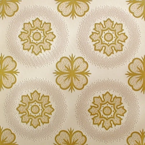 Vintage Wallpaper  by the Metre - 70s  Wallpaper - 1970s orange / green / vintage tiles / Wallpaper | cas under 1