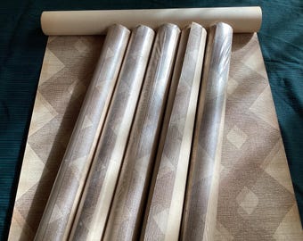 Authentic Original Vintage Wallpapers - Original 70s geometric Wallpaper (more brownish shade)