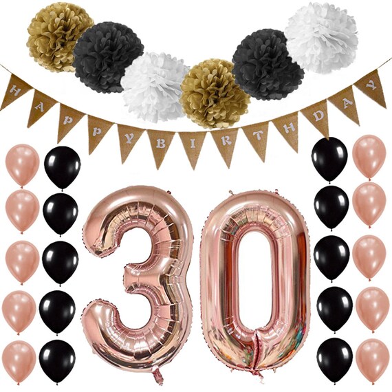 Rose Gold Number Happy Birthday Balloon Sash 16//18//21st//30//40//50//60th Decoration