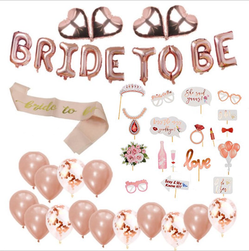 Luftballon Set Folienballon Diamantring JGA Ballon Verlobung Penis Hochzeit gold