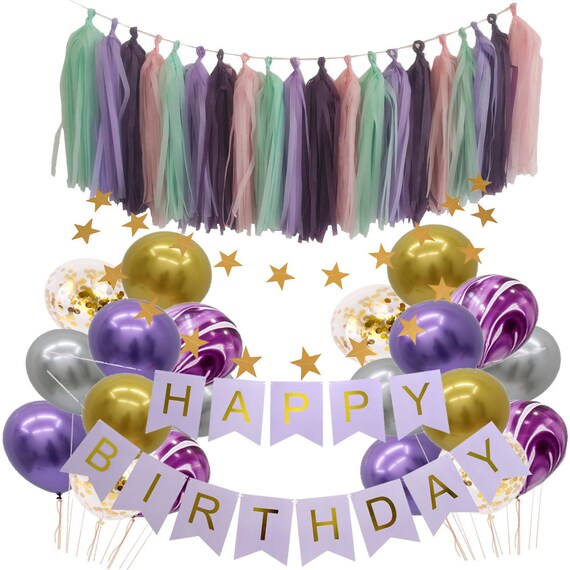Metallic Birthday Party Kit Black And Gold Red And Etsy