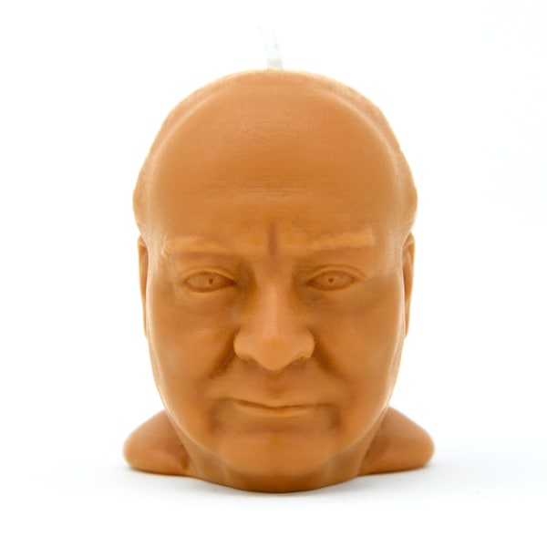 Winston Churchill head candle great British gift idea for English friends looks like Prime Minister of the UK historical figure