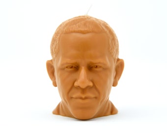 Barack Obama head candle of first African American President of the United States a great political gift for patriots