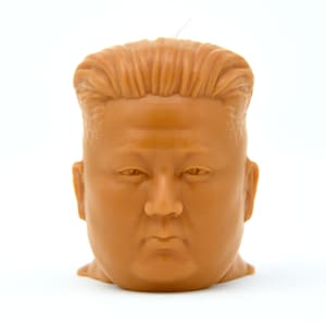 Kim Jong Un head candle great novelty political gift candle that looks like the North Korean dictator