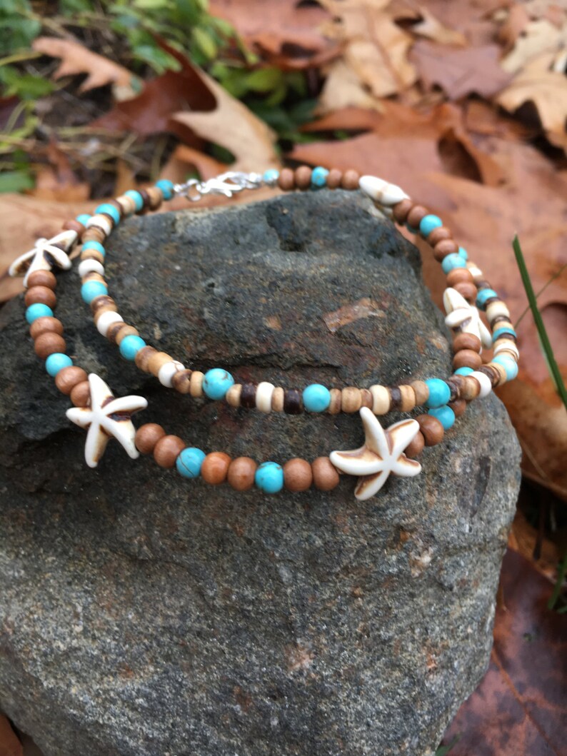 Beach Anklet Starfish Anklet Boho Anklet Ankle Bracelet Etsy