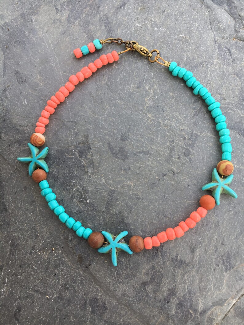 Beach Anklet Starfish Anklet Womans Anklets Anklets for Etsy