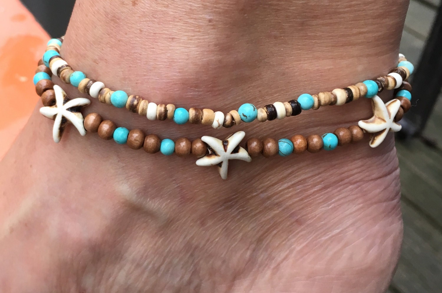 Beach Anklet Starfish Anklet Boho Anklet Ankle Bracelet Etsy