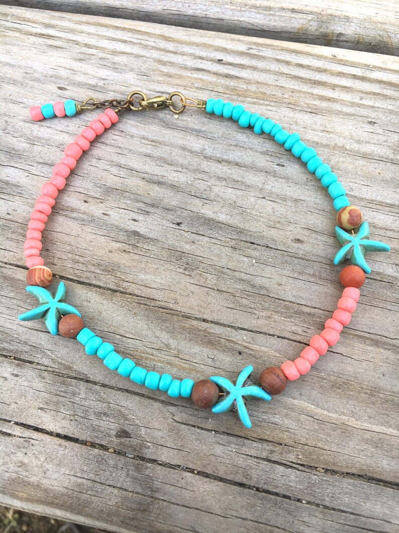 Beach Anklet Starfish Anklet Womans Anklets Anklets for Etsy
