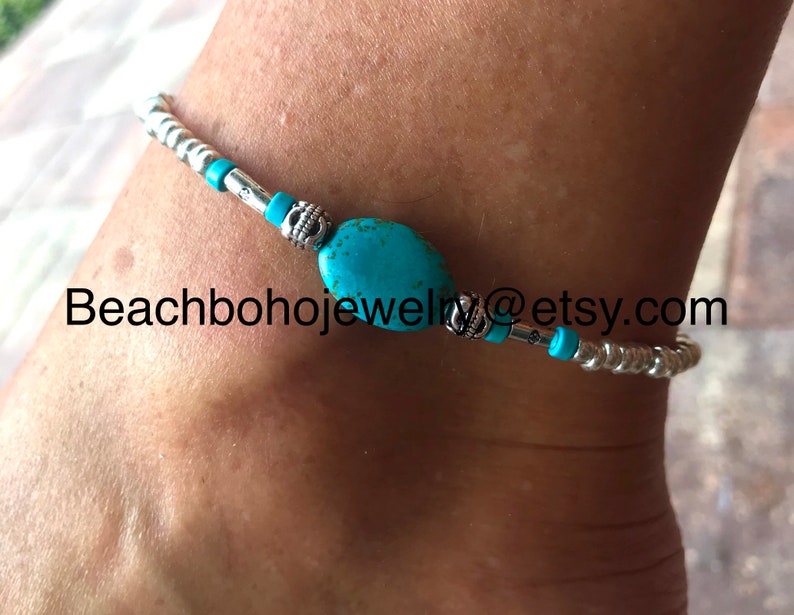 Ankle Bracelet Turquoise Anklet Anklet Womans Anklets - Etsy