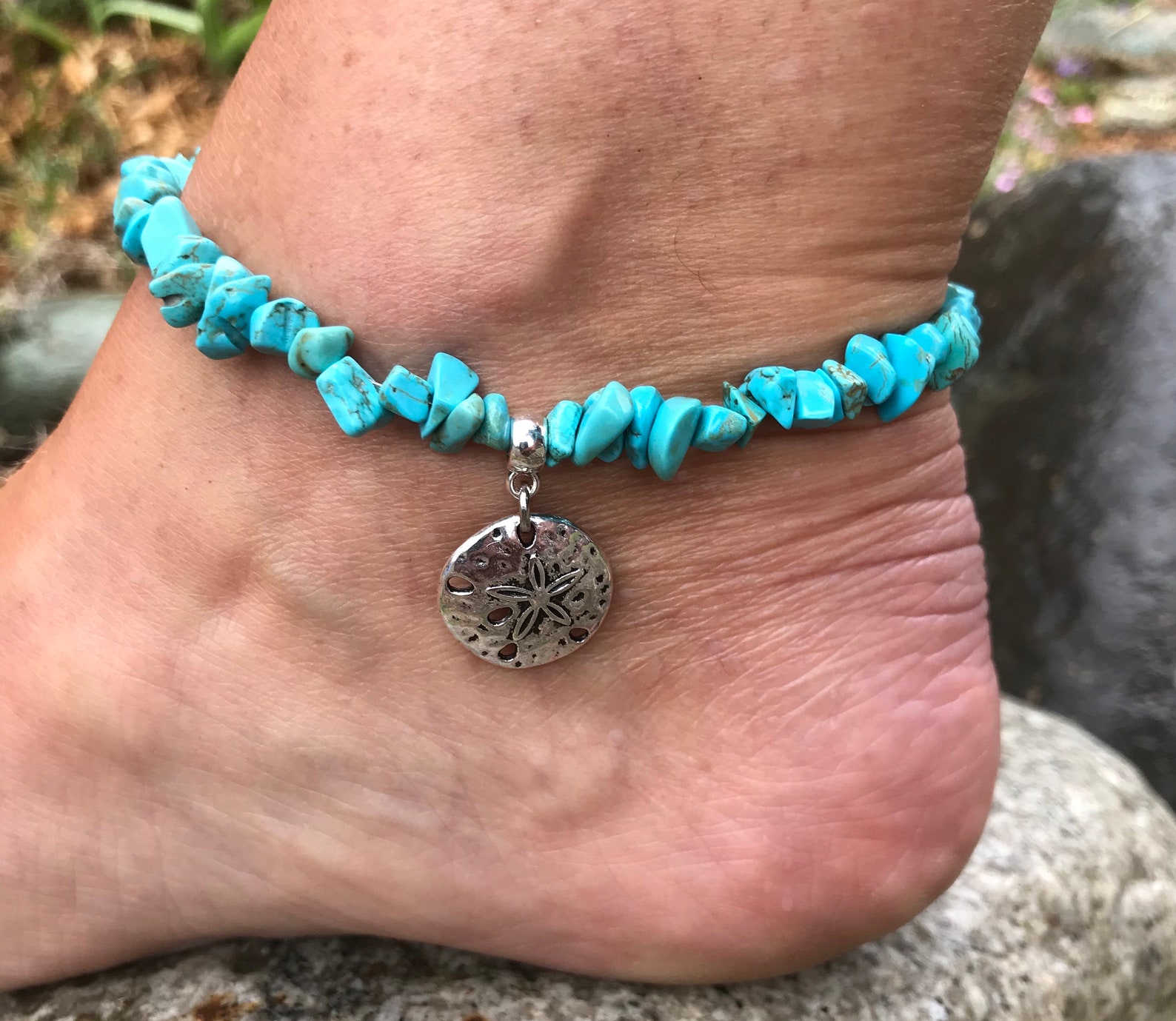 Starfish Anklet Beach Anklet Beaded Anklet Boho Anklet Etsy