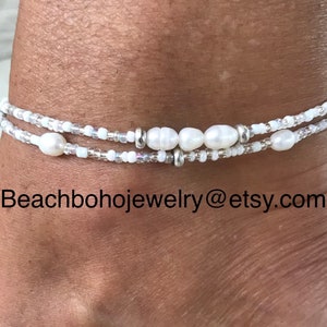 Anklets For Women, Beach Wedding Anklet, Beach Bride Anklets, Ankle Bracelets, Womans Anklets, Pearl Anklets, Dainty Anklets, Anklets