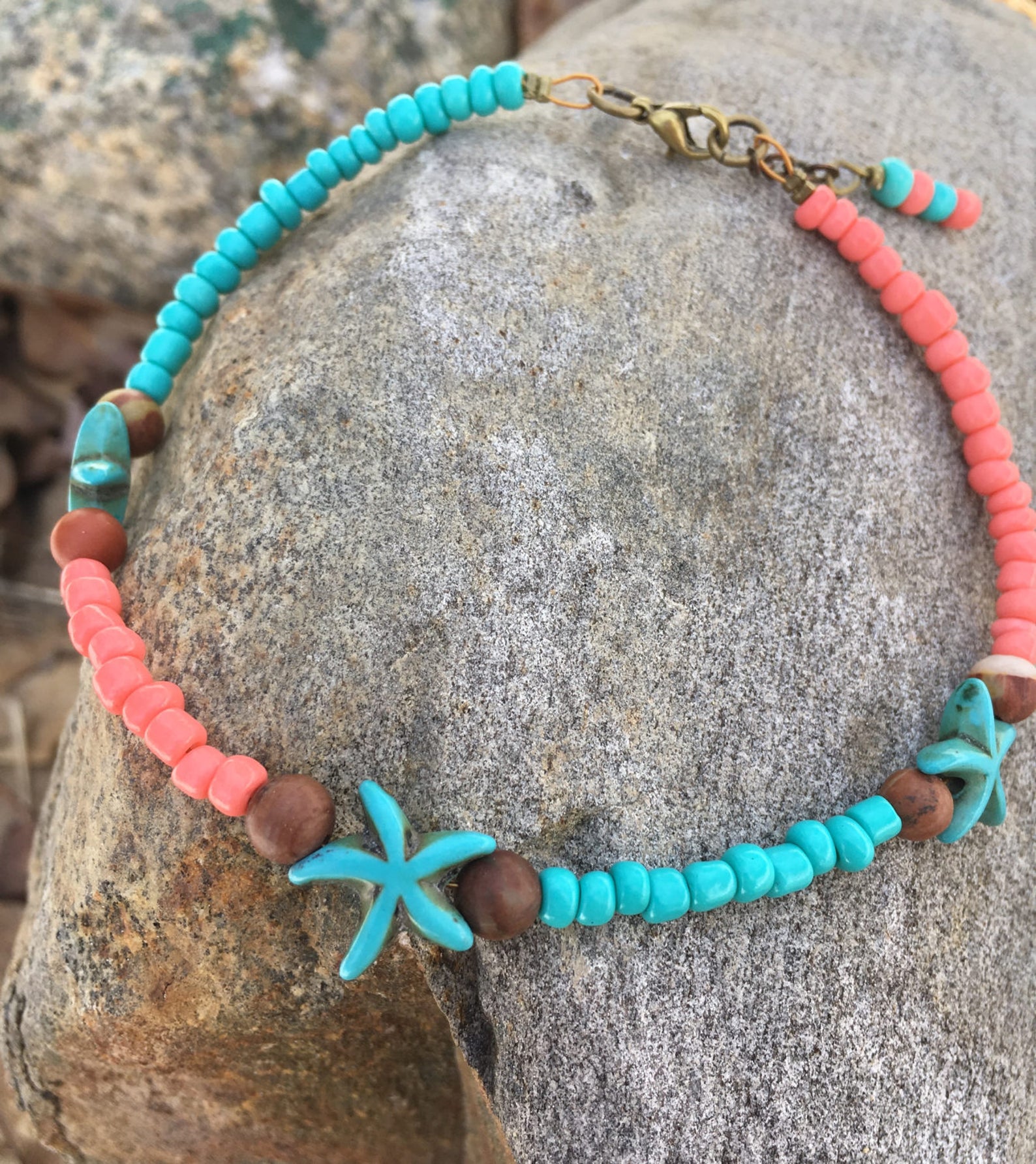 Beach Anklet Starfish Anklet Womans Anklets Anklets for Etsy
