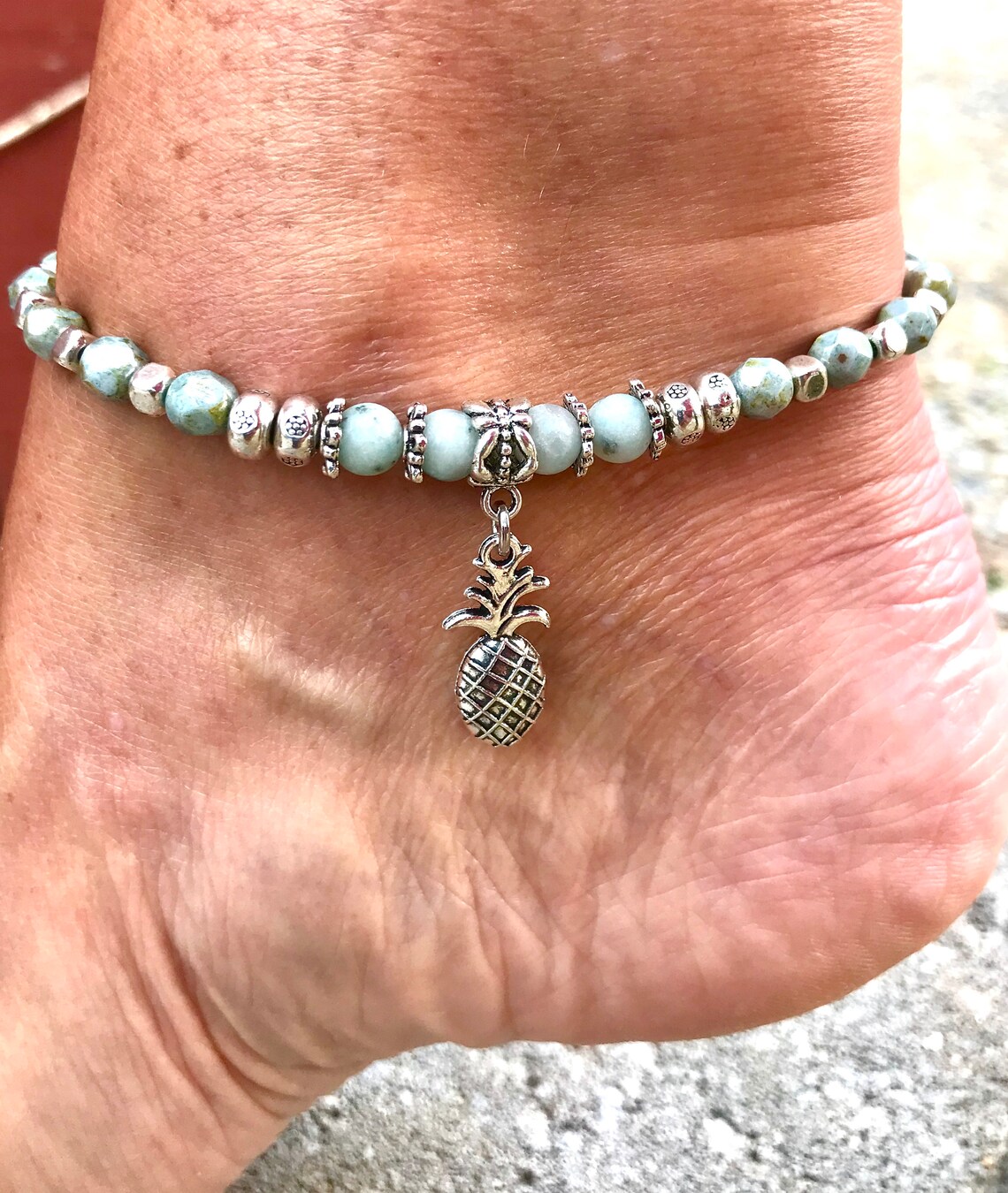Ankle Bracelet Pineapple Anklet Beach Anklets Womans Etsy