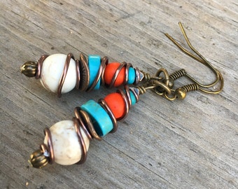 Boho Earrings, Earrings For Women, Gift Earrings, Valentines Gift Earring, Hippie Earrings, Dangle Earrings, Beach Earrings, Unique Earrings