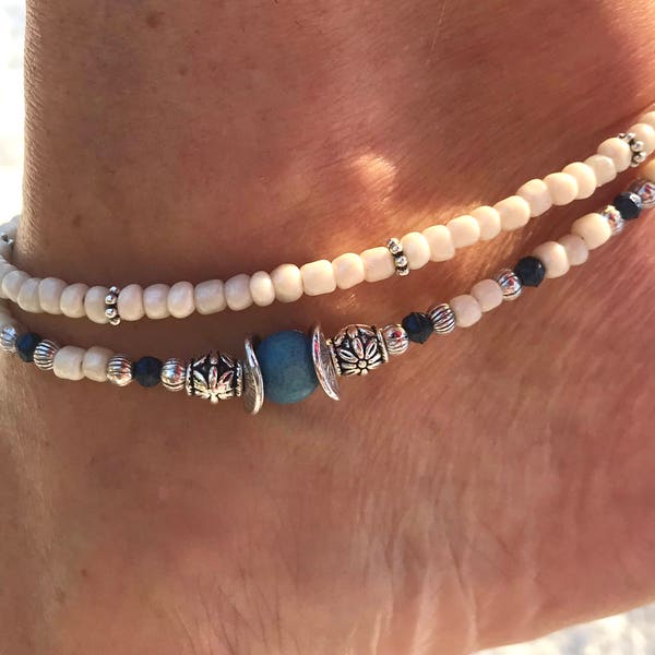 Ankle Bracelet, Beach Anklet, Boho Anklet, Beaded Anklet, Ankle Jewelry, Beach Jewelry, , Womans Anklet, Womans Jewelry, Jewelry